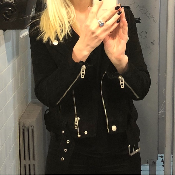 BLANKNYC black suede moto jacket, size x-small - Picture 4 of 10
